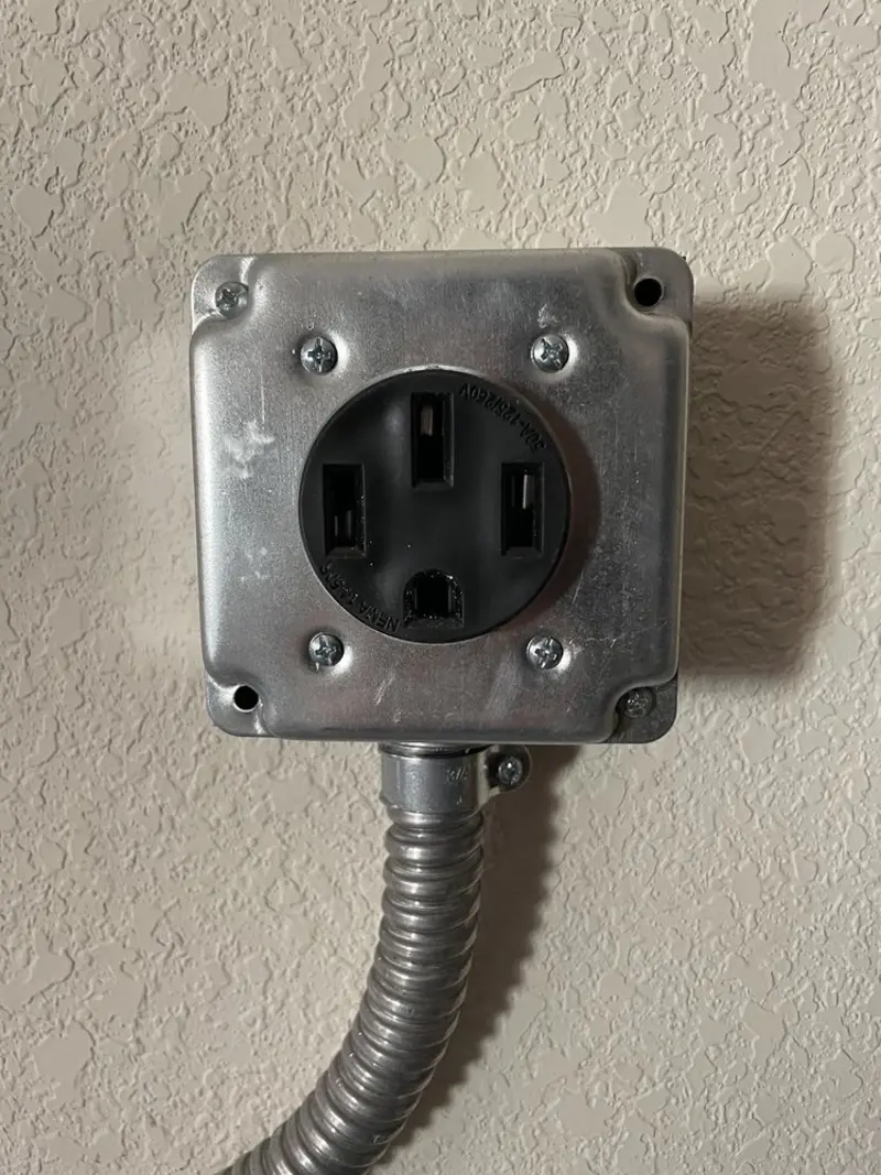 NEMA 14-50 outlet installed for Electrical Panel Upgrade in Guadalupe